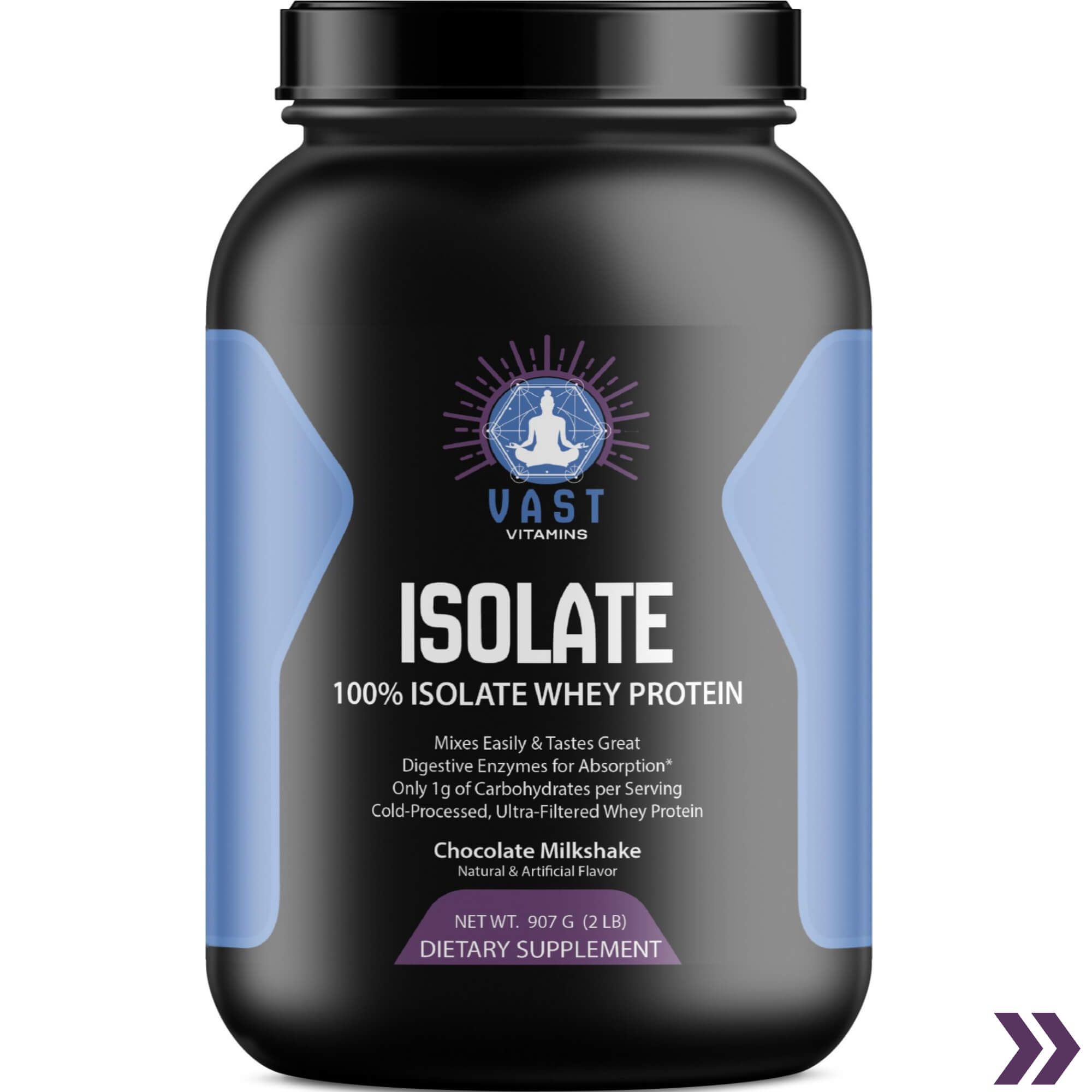 Isolate Container Isolate 100% Isolate Whey Protein Chocolate Milkshake. – Vast Vitamins